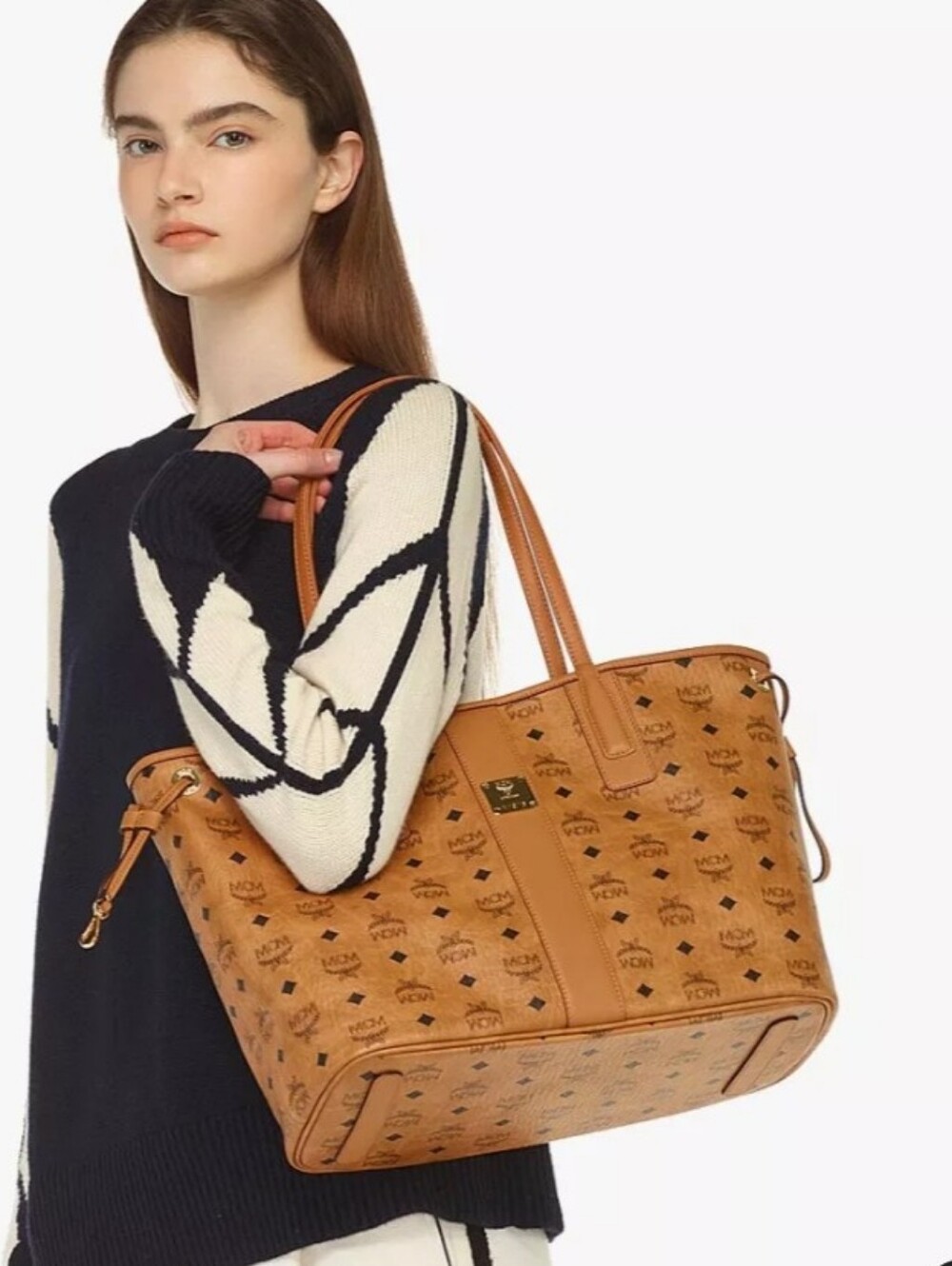 Cognac Logo-Print Tote Bag in Cognac Classics